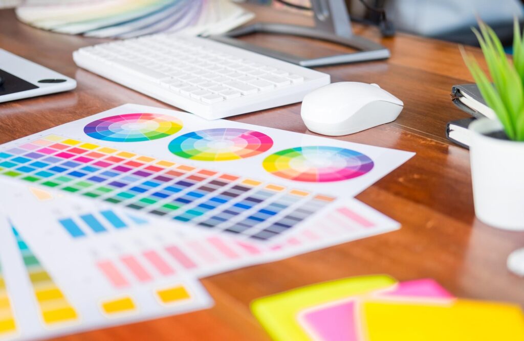 ScubaPrint, soluciones de estampación con transfers y herramientas en Gijón. Espectro de colores circular.